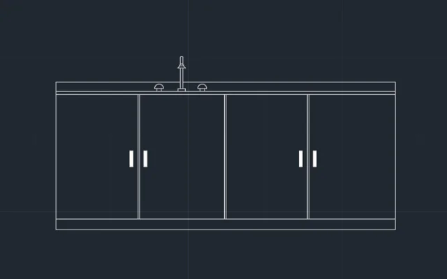Imagen de bloque de bajo mesada para AutoCAD