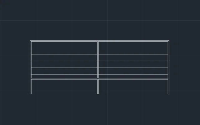 Imagen de bloque de baranda para AutoCAD