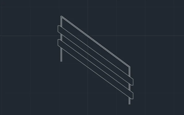 Imagen de bloque de baranda para diseñar en AutoCAD