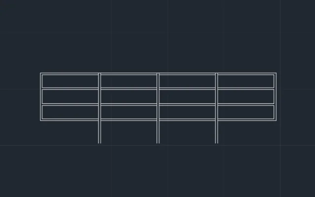 Imagen de bloque de baranda para usar en AutoCAD