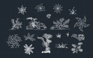 Bloques de flores y plantas para AutoCAD