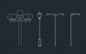 Bloques de postes de luz para AutoCAD