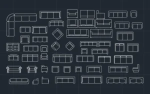 Bloques de sillones para AutoCAD