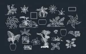 Bloques para diseñar jardines y patios en AutoCAD