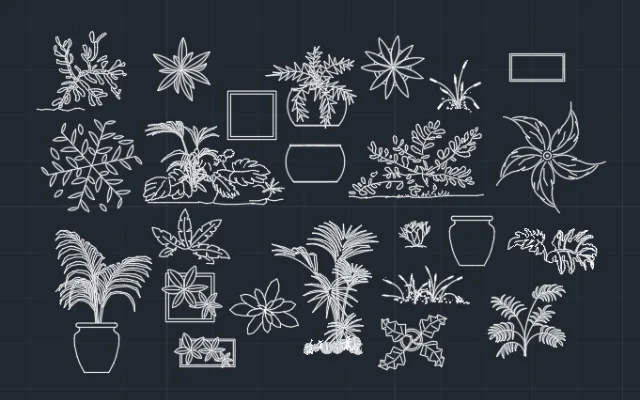 BLOQUES DE FLORES, PLANTAS Y MACETAS PARA DISEÑAR JARDINES Y PATIOS - Imagen destacada