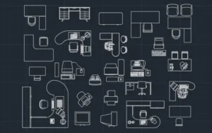Bloques para diseñar oficinas en AutoCAD