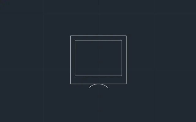 Imagen de bloque de computadora vista frontal