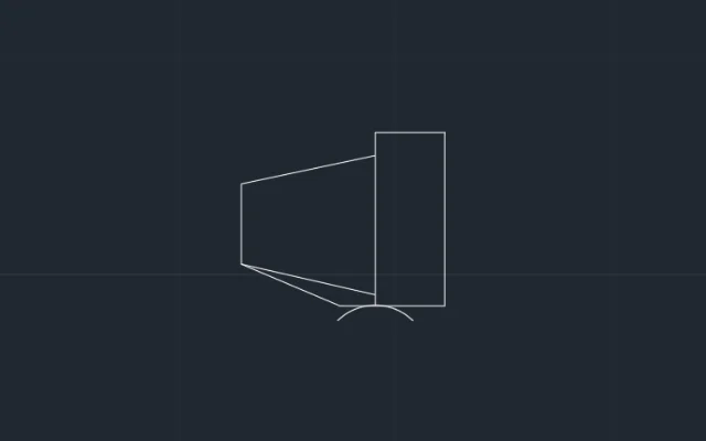 Imagen de bloque de computadora vista lateral