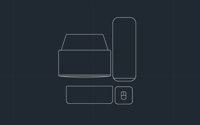 Imagen de bloque de computadora para AutoCAD