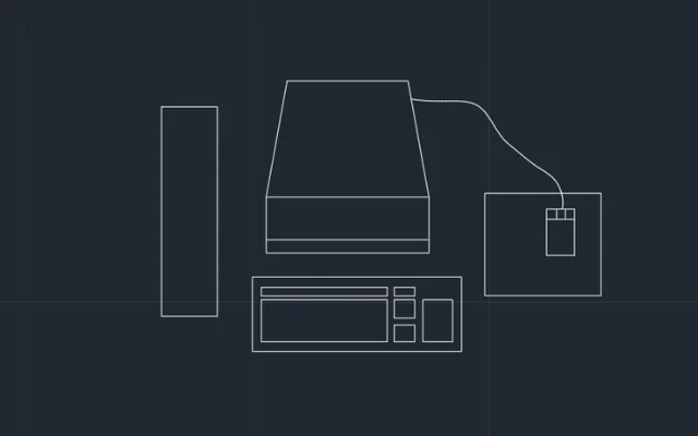 Imagen de bloque de computadora para usar en AutoCAD