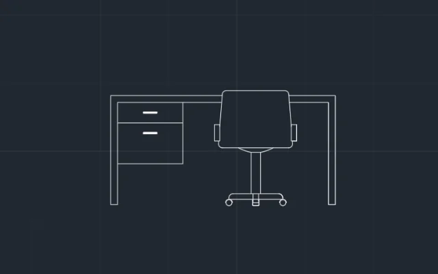 Imagen de bloque de escritorio vista frontal