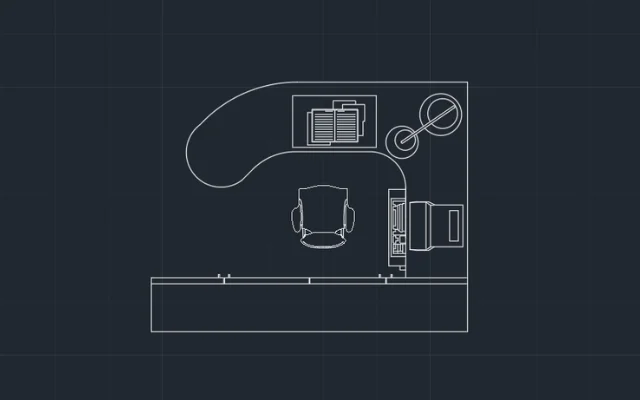 Imagen de bloque de escritorio visto de arriba