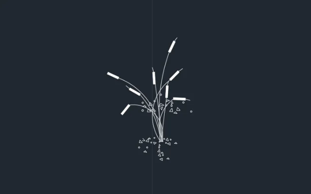 Imagen de bloque de flores para diseñar en AutoCAD