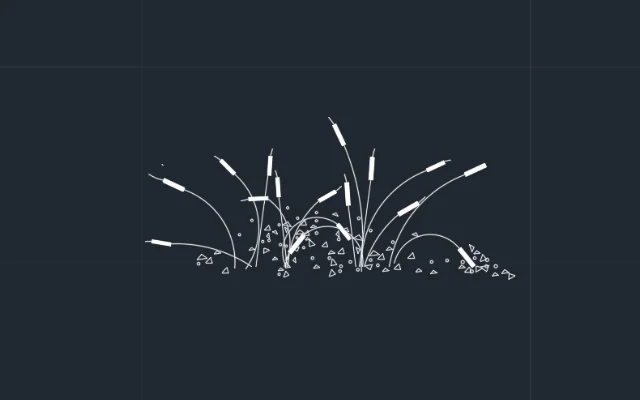 Imagen de bloque de AutoCAD de flores