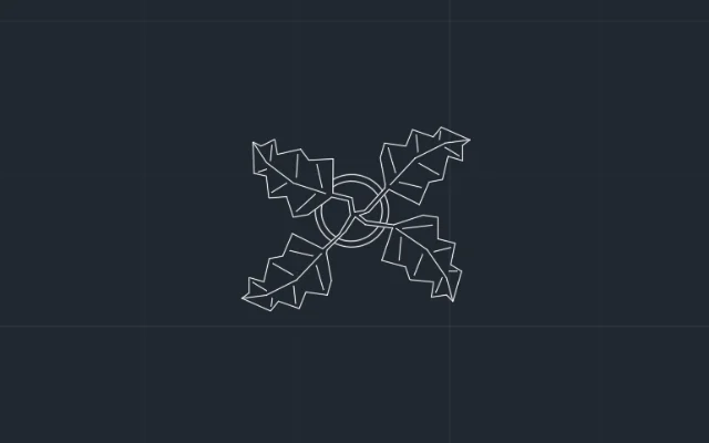 Imagen de bloque de maceta con plantas para diseñar en AutoCAD
