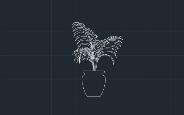 Imagen de bloque de maceta con plantas vista frontal