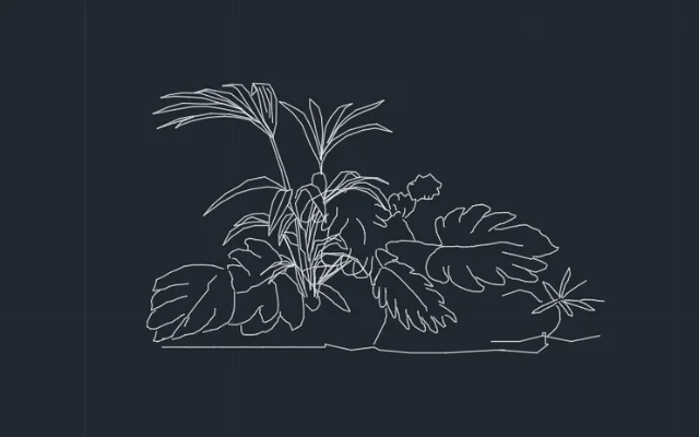 Imagen de bloque de plantas para AutoCAD