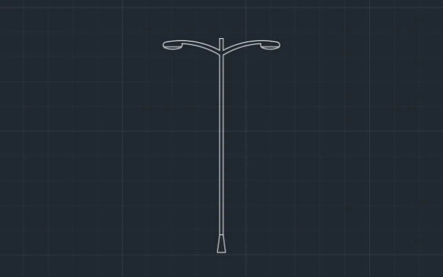 Imagen de bloque de poste de luz para AutoCAD