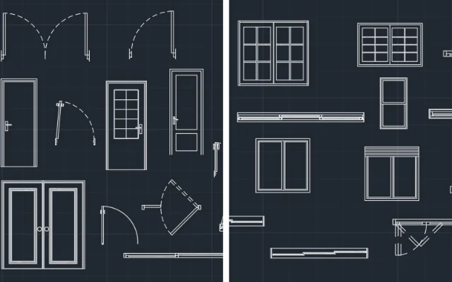 BLOQUES DE ABERTURAS PARA DISEÑAR EN AUTOCAD - Imagen destacada