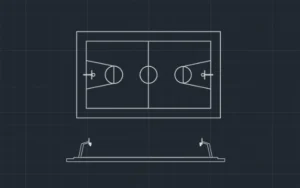 BLOQUES DE AUTOCAD DE CANCHAS DE BÁSQUET - Imagen destacada