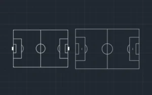 Bloques de canchas de fútbol para AutoCAD