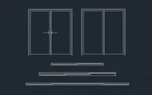 Bloques de puertas corredizas en formato dwg para AutoCAD