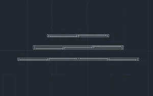 Bloques de puertas corredizas vistas en planta para AutoCAD