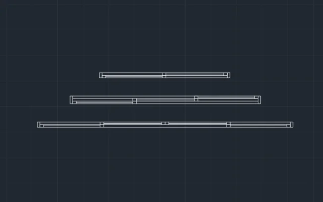 BLOQUES DE AUTOCAD DE PUERTAS CORREDIZAS VISTAS EN PLANTA - Imagen destacada