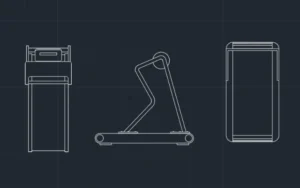 Bloques de caminadoras para gimnasio para AutoCAD