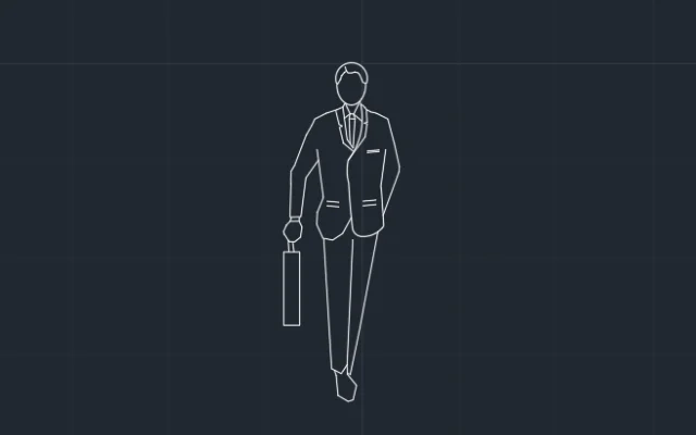 Imagen de bloque de persona caminando