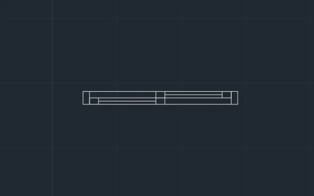 Imagen de bloque de ventana corrediza para AutoCAD