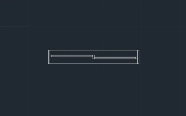 Imagen de bloque de ventana corrediza para diseñar en AutoCAD