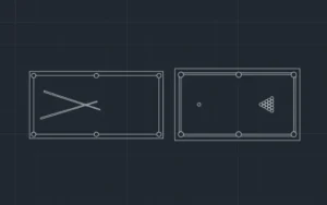 Bloques de mesas de billar/pool para AutoCAD
