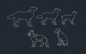 Bloques de perros para AutoCAD en formato dwg