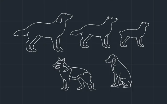 BLOQUES DE AUTOCAD DE PERROS - Imagen destacada