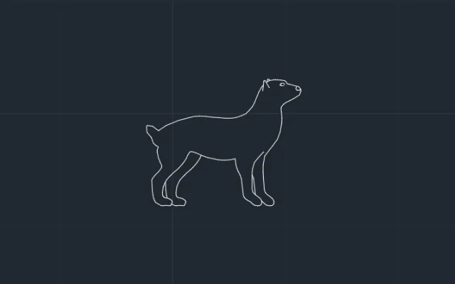 Imagen de bloque de perro para AutoCAD