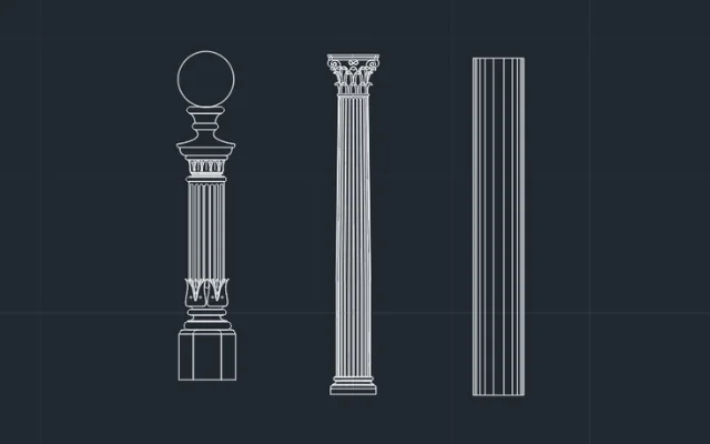 BLOQUES DE AUTOCAD DE COLUMNAS - Imagen destacada