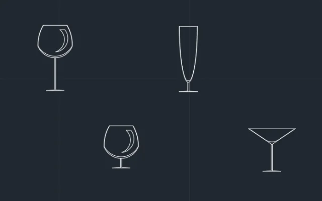 BLOQUES DE AUTOCAD DE COPAS - Imagen destacada