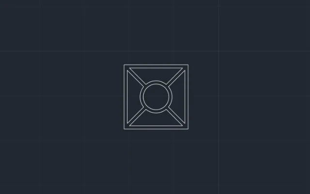 Imagen de bloque de un elemento para diseñar una celosía en AutoCAD