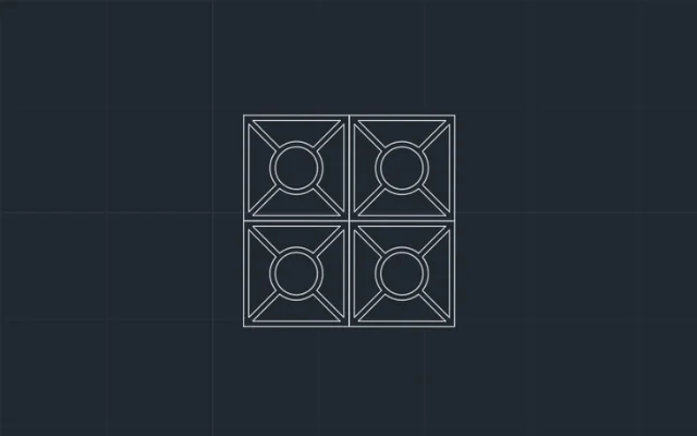 Imagen de bloque de celosía para AutoCAD