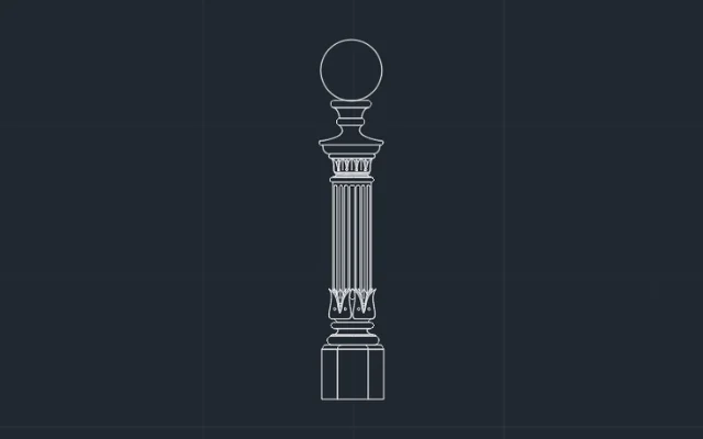 Imagen de bloque de columna para AutoCAD