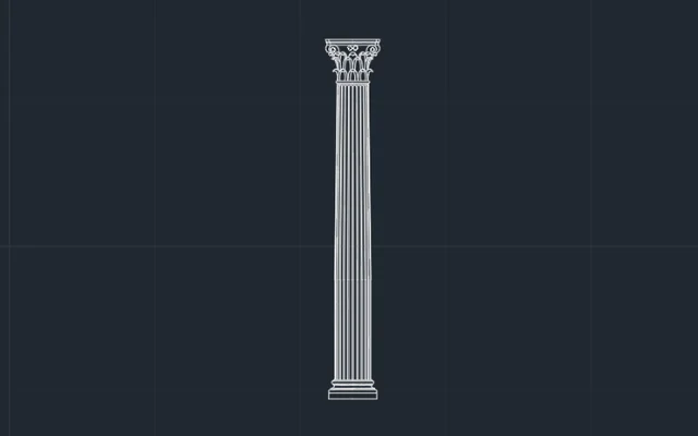 Imagen de bloque de columna para diseñar en AutoCAD